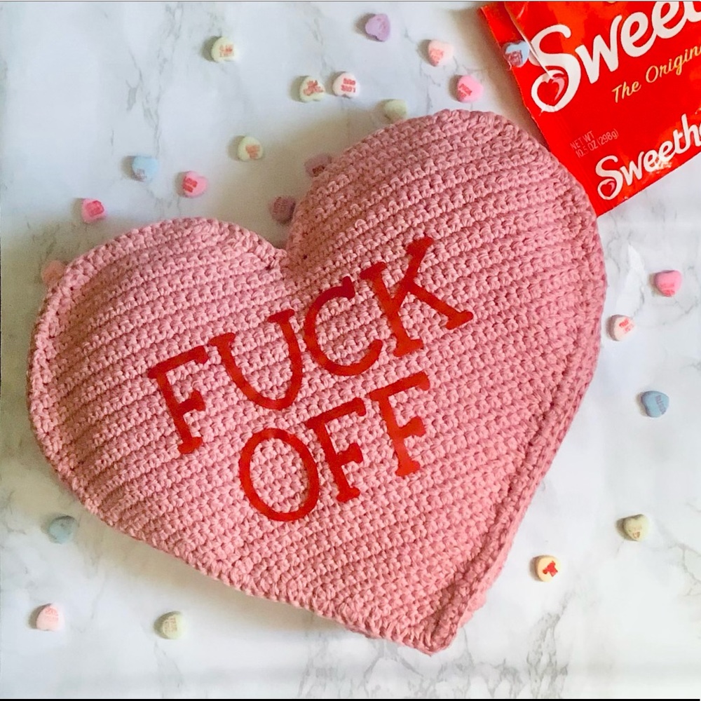 Personalize your own Valentine’s Day conversation Heart pillow!
